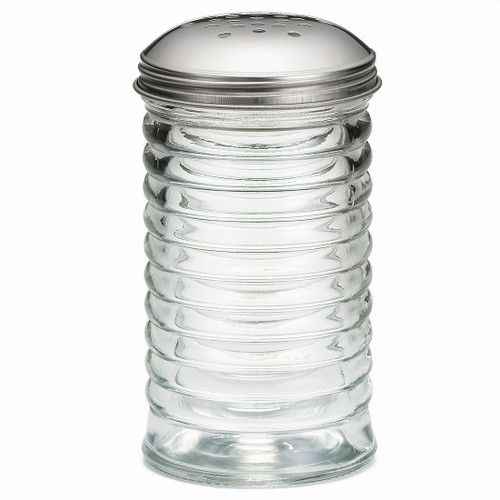 Tablecraft BH8800 Beehive Cheese Shaker, 12 oz., Glass, w/Perforated Top