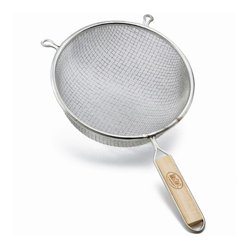 Tablecraft 98 Strainer, 8", Double Medium Mesh, Tinned