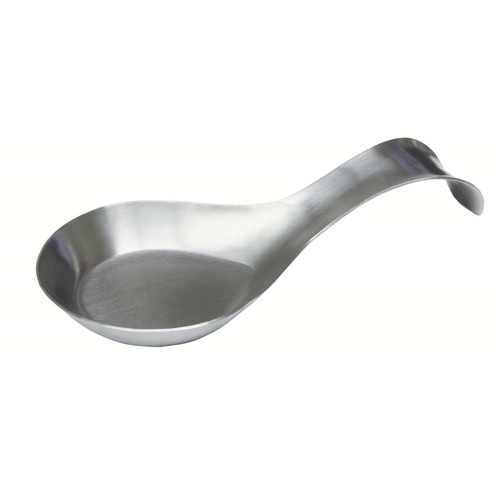 Tablecraft HB1 Single  Stainless Steel Spoon Rest, Brushed Finish, 8 x 3-7/8 x 1-5/8"