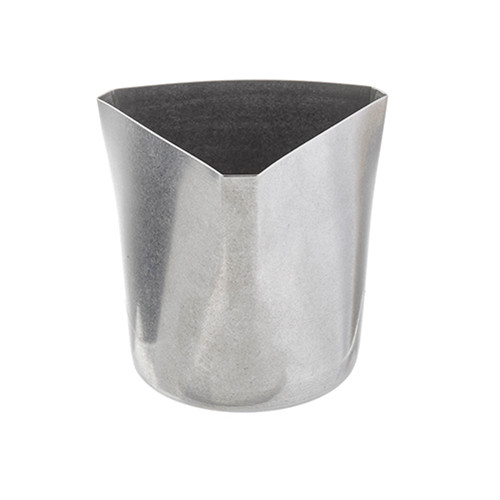 Tablecraft 10679 Triangular Fry Cup, 12 oz., 3-1/2"x3-1/4"x3-3/8", Stone Washed Finish