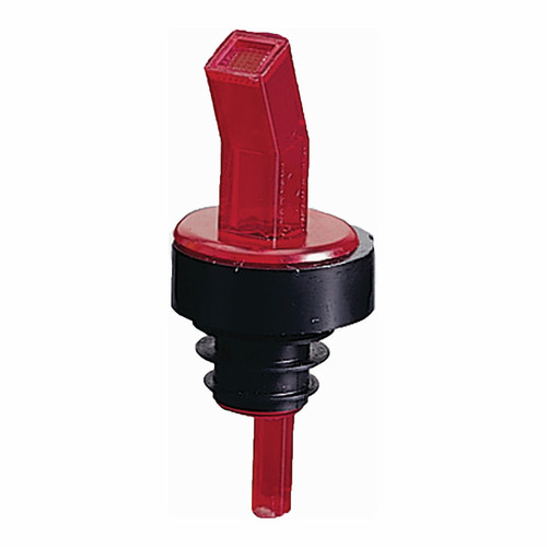 Tablecraft 295R Red Plastic Pourer with Sanitary Screen Spout (12/Pack)