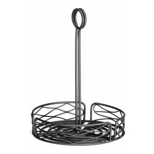 Tablecraft BK1780 Artisan Round Versa Rack, 8" x 10", Black Metal