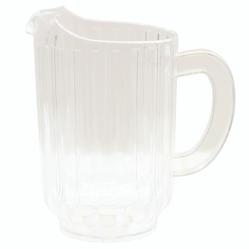 Tablecraft 319 Clear Poly Pitcher with Lid & Ice Core, 0.5 Gallon