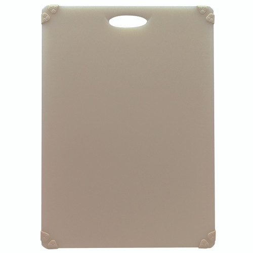 Tablecraft CBG1824AWH Grippy Cutting Board with Handle, 18"x24"x1/2", White