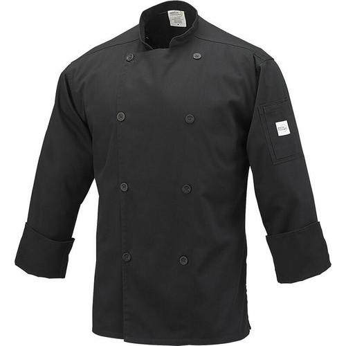 Mercer M60010BK1X Millennia Unisex Cook Jacket, Black, X-Large