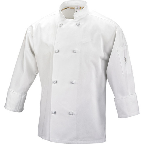 Mercer M60012WHS Millennia Unisex Cook Jacket, White, Small