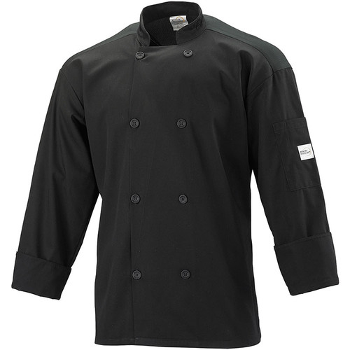 Mercer M60017BKS Millennia Air Unisex Cook Jacket, Black, Small