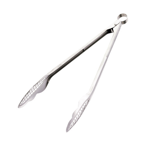 Browne 747304 Stainless Steel Grill/Fry Tongs, 16" Long