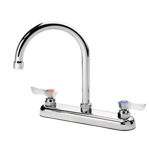 Krowne 13-801L Commercial 8" Center Deck Mount Faucet with 6" Gooseneck Spout