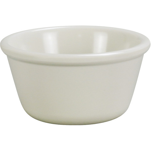 Yanco NC-538B 4 oz. Bone Smooth Melamine Ramekin