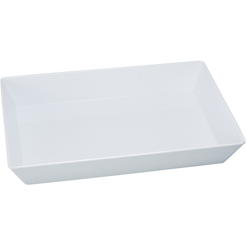 Yanco RM-614 13 3/4" x 10" White Rectangular Melamine Plate