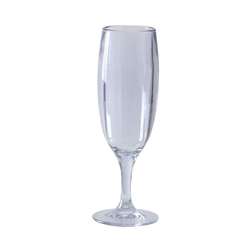 Yanco SM-06-C 6 oz. Clear SAN Plastic Champagne Glass - 24/Case