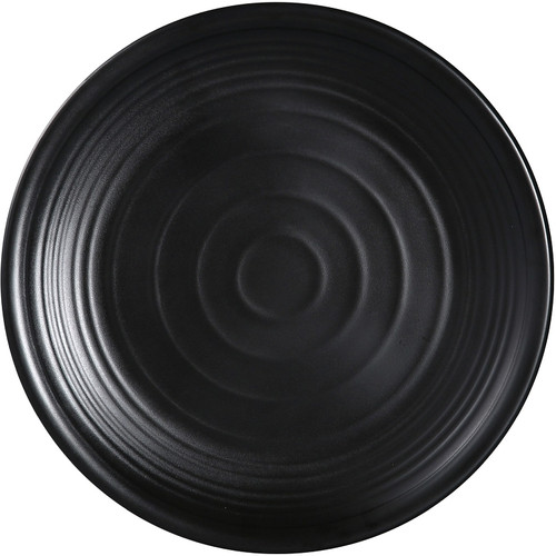 Yanco BP-1012 Black Pearl 12" Round Melamine Plate
