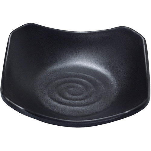 Yanco BP-0103 Black Pearl 3 1/2" Square Melamine Dish