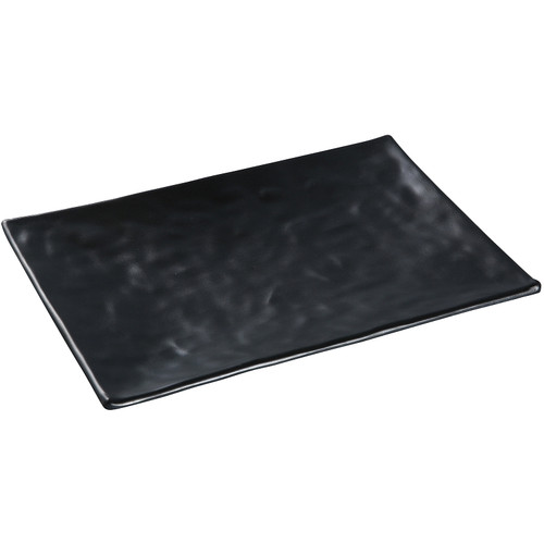 Yanco BP-2016 Black Pearl 16" x 10 1/4" Rectangular Melamine Plate