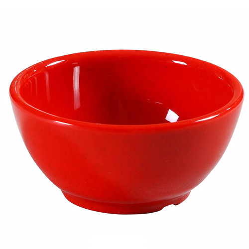 Yanco ME-504 10 oz. Round Red Melamine Bowl