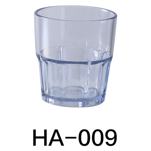 Yanco HA-009 9 oz. Clear SAN Plastic Rocks Glass - 12/Pack