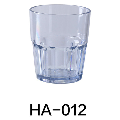 Yanco HA-012 12 oz. Clear SAN Plastic Double Rocks Glass - 12/Pack