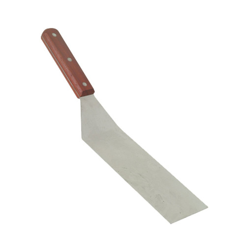 Thunder Group SLTWBT210 8" x 3" Stainless Steel Square Blade Turner with Wood Handle