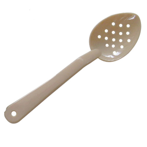 Thunder Group PLSS213BG 13" Beige Perforated Polycarbonate Serving Spoon