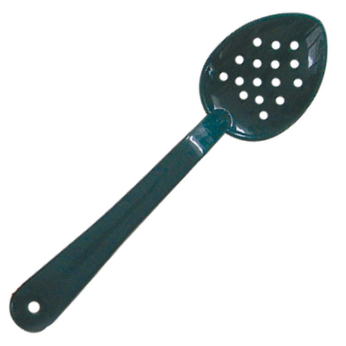 Thunder Group PLSS213GR 13" Green Perforated Polycarbonate Serving Spoon