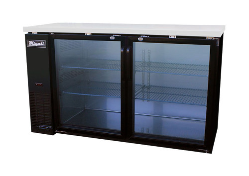 Migali C-BB60G 60" Glass Door Back Bar Refrigerator