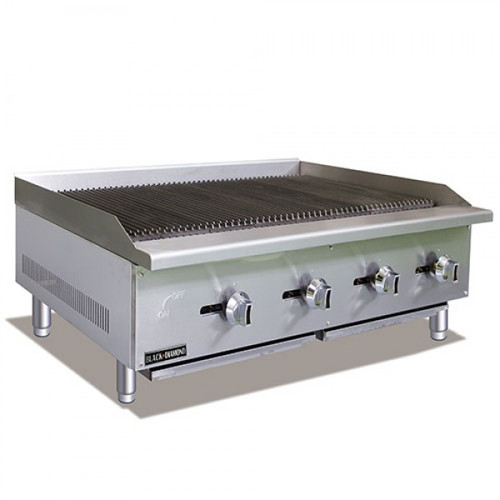 Adcraft BDECTC-48/NG 48" Standard Series Radiant Gas Countertop Charbroiler - 4 Burner - 120K BTU