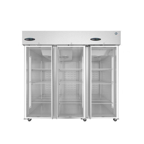 Hoshizaki CR3S-FGE 83" Upright Refrigerator, Three Section, Full Glass Doors