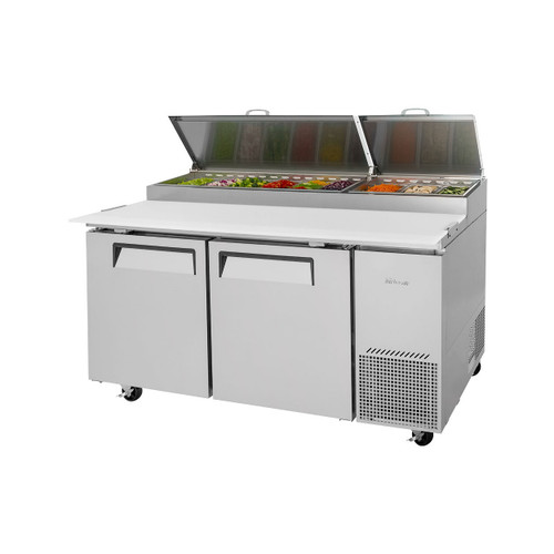 Turbo Air TPR-67SD-N Super Deluxe Pizza Prep Table - 2 Solid Doors