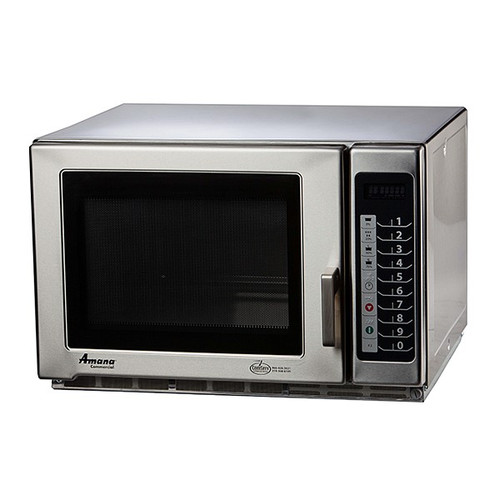 Amana RFS18TS Medium Duty Stainless Steel Commercial Microwave with Push Button Controls - 208/230V, 1800W