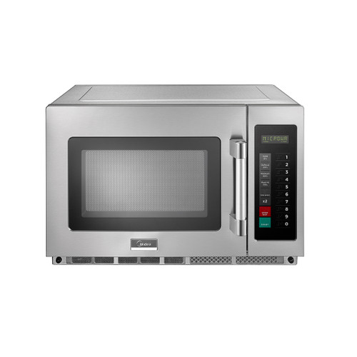 Midea 1134G1A 1.2 Cu. Ft. 1100W Push Button Commercial Microwave, Large Capacity, 120V
