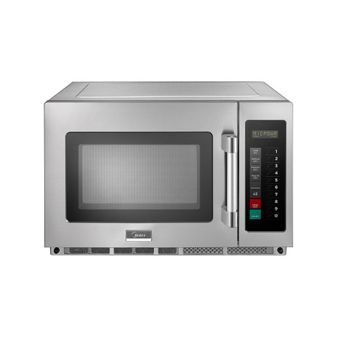 Midea 1234G1A 1.2 Cu. Ft. 1200W Push Button Commercial Microwave, Large Capacity, 120V