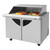 Turbo Air TST-48SD-18-N-SL Super Deluxe 2 Solid Doors Mega-Top Sandwich Salad Prep Table w/ Removable Slide Back Lid