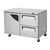 Turbo Air TUF-48SD-D2-N Super Deluxe Undercounter Freezer - 2 Drawers & 1 Solid Door