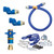 Dormont 1650KITCF2S24 Safety Quik 24" Gas Conector Kit with Two Swivels and Restraining Cable - 1/2" Diameter