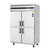 Everest Refrigeration ESRH4 49.63" Two Section Four Half Door Upright Reach-In Refrigerator - 48 Cu. Ft.