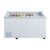 Dukers WD-700Y 79 6/8" Curved Sliding Glass Chest Freezer - 24.72 Cu. Ft.