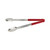 Winco UT-16HP-R 16" Stainless Steel Utility Tongs with Red Coated Handle