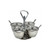 Winco RS-4 4 Compartment Stainless Steel Relish Server