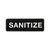 Winco SGN-329 Sanitize Sign - Black and White, 9" x 3"