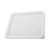 Winco PECC-L 12, 18, and 22 Qt. White Square Polypropylene Food Storage Container Lid