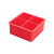 Winco ICCT-4R Red Silicone 4 Compartment 2" Ice Cube Tray