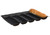 Winco SBF-5K 5-Roll Black Silicone Bread Form, 18" x 13"