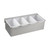 Winco CDP-4 Condiment Holder with Stainless Steel Base - 4 Compartment