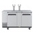 Turbo Air TBD-3SD-N 69.1" (2) Double Tap Kegerator Beer Dispenser - Stainless Steel, (3) 1/2 Keg Capacity