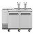 Turbo Air TCB-2SD-N6 59" (2) Double Tap Club Top Beer Dispenser - Stainless Steel, (2) 1/2 Keg Capacity