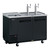 Turbo Air TCB-2SB-N6 59" (2) Double Tap Club Top Beer Dispenser - Black Vinyl, (2) 1/2 Keg Capacity