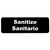Tablecraft 394595 Sanitario/Sanitize Sign, 3 x9", Bilingual, Black & White