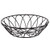 Tablecraft 10535 Round Black Metal Wire Serving Basket, 8 x 2-1/2"