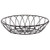 Tablecraft 10536 Oval Black Metal Wire Serving Basket, 9 x 6 x 2-1/2"